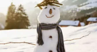 Snowman with long scarf