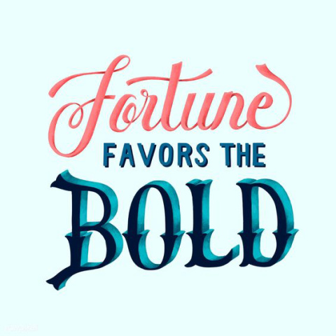 fortune favours the bold is facebook or amazon poster?