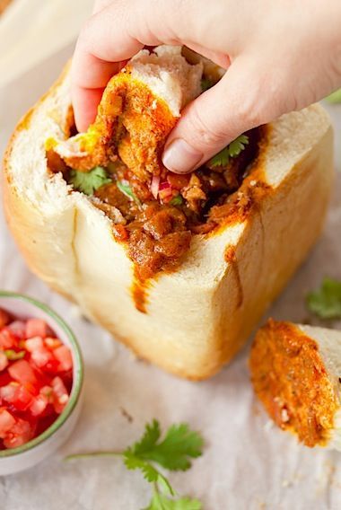 Which country does the delicious Bunny chow come from?