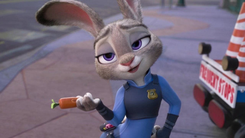 Who is the first rabbit to join the police force in the movie "Zootopia"？