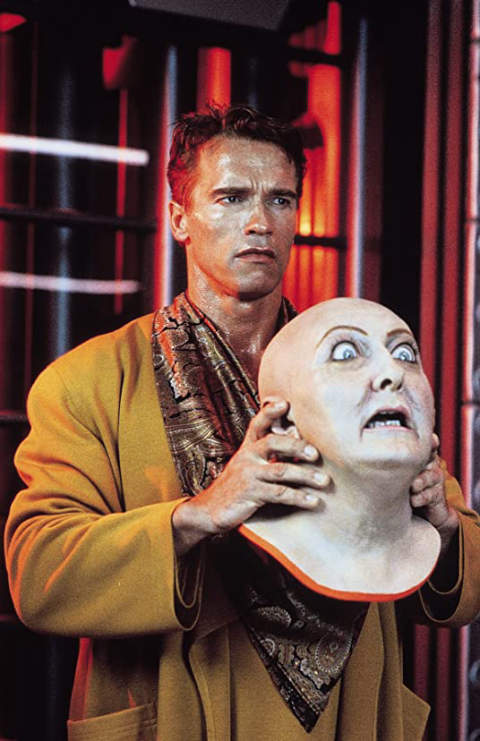 How old was Arnold Schwarzenegger in Total Recall?