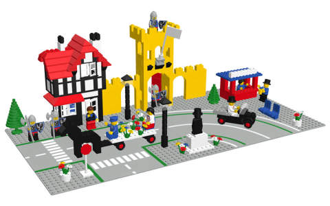 LEGO Town Square Castle Scene